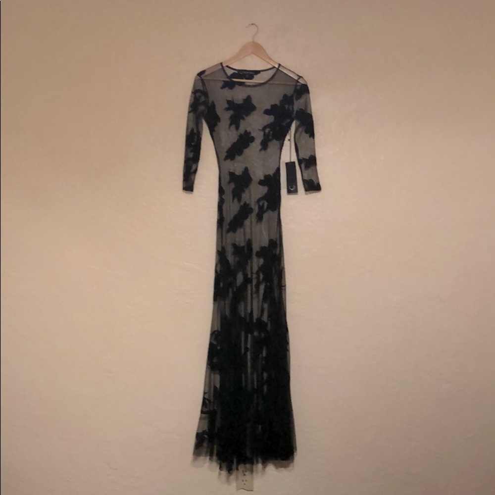 For Love and Lemons Black Lace Maxi Dress
